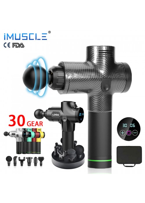 Customize Aluminum 6 Heads Touch Screen Usb Recoverfun Cheap Manufacturer Body Muscle Handheld Massage Gun