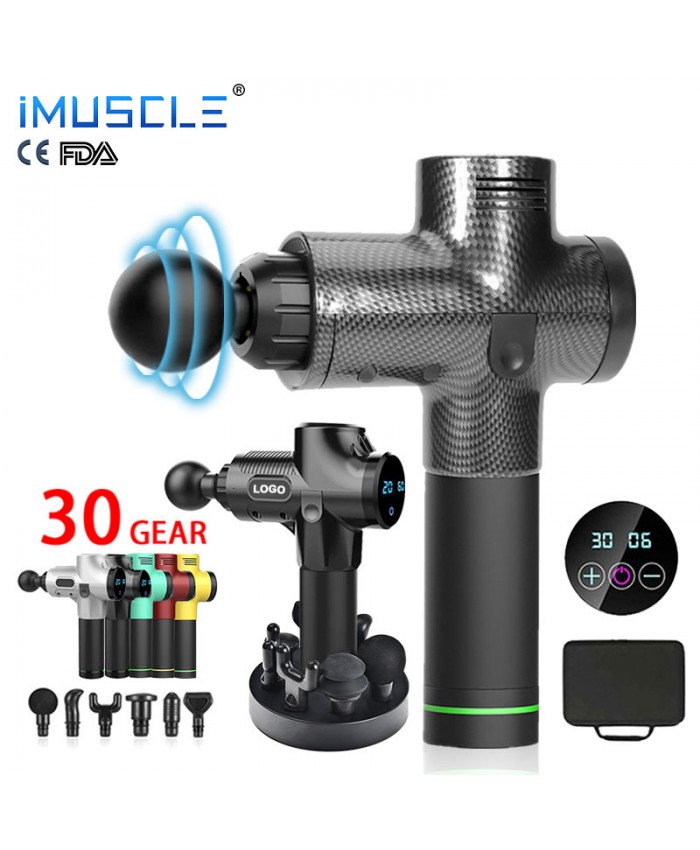 Customize Aluminum 6 Heads Touch Screen Usb Recoverfun Cheap Manufacturer Body Muscle Handheld Massage Gun