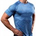 Factory Direct Supply Workout Mens T-shirt Fitness Men Sports Compression Shirt Basic Style-Black
