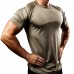 Factory Direct Supply Workout Mens T-shirt Fitness Men Sports Compression Shirt Basic Style-Black