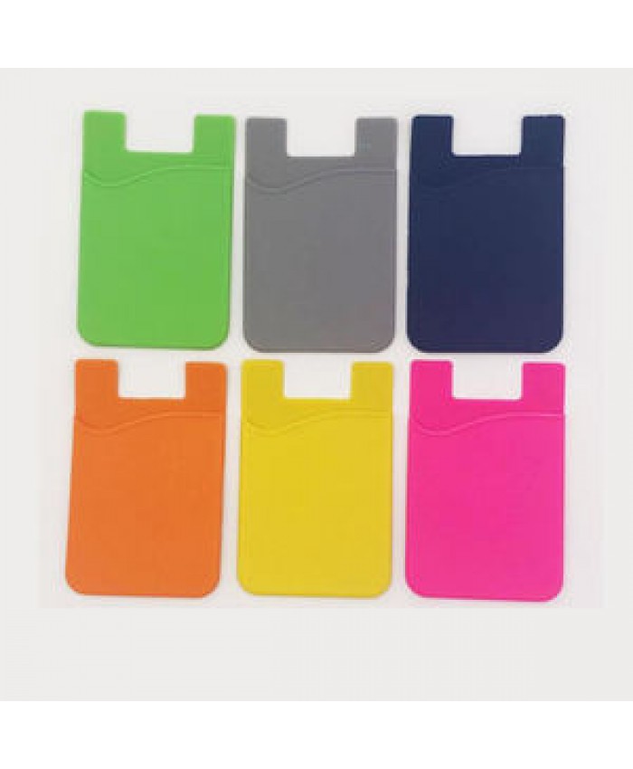 factory direct sale Silicone Stick on Cell Phone Wallet Pocket Credit Card Holder Back Phone Case Pouch Sleeve Pocket