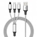 Spot a drag three data lines  nylon woven three-in-one fast-charge mobile phone data line three charging line