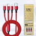 Spot a drag three data lines  nylon woven three-in-one fast-charge mobile phone data line three charging line