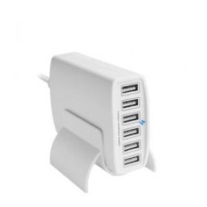 Desktop Rapid and Intelligent 12 AMP 60 W 6 Port USB Charger With Auto Detect Technology for Mobile Phone