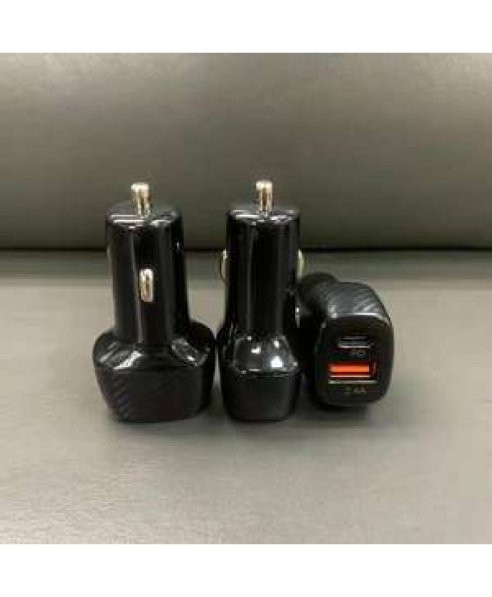 Intelligent portable 36W dual usb car adapter mobile phone qc3.0 pd mobile phone laptop fast car charger