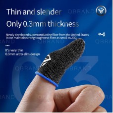 ♘✴Qbrand 2PCS Finger Sleeve For Mobile Gaming Superconducting Fiber Thumb Sleeves Glove