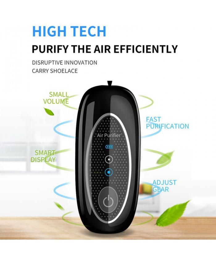 Air Purifier Necklace Air Purifiers Mini Portable Personal USB Charging Purifier Ionizer Negative
